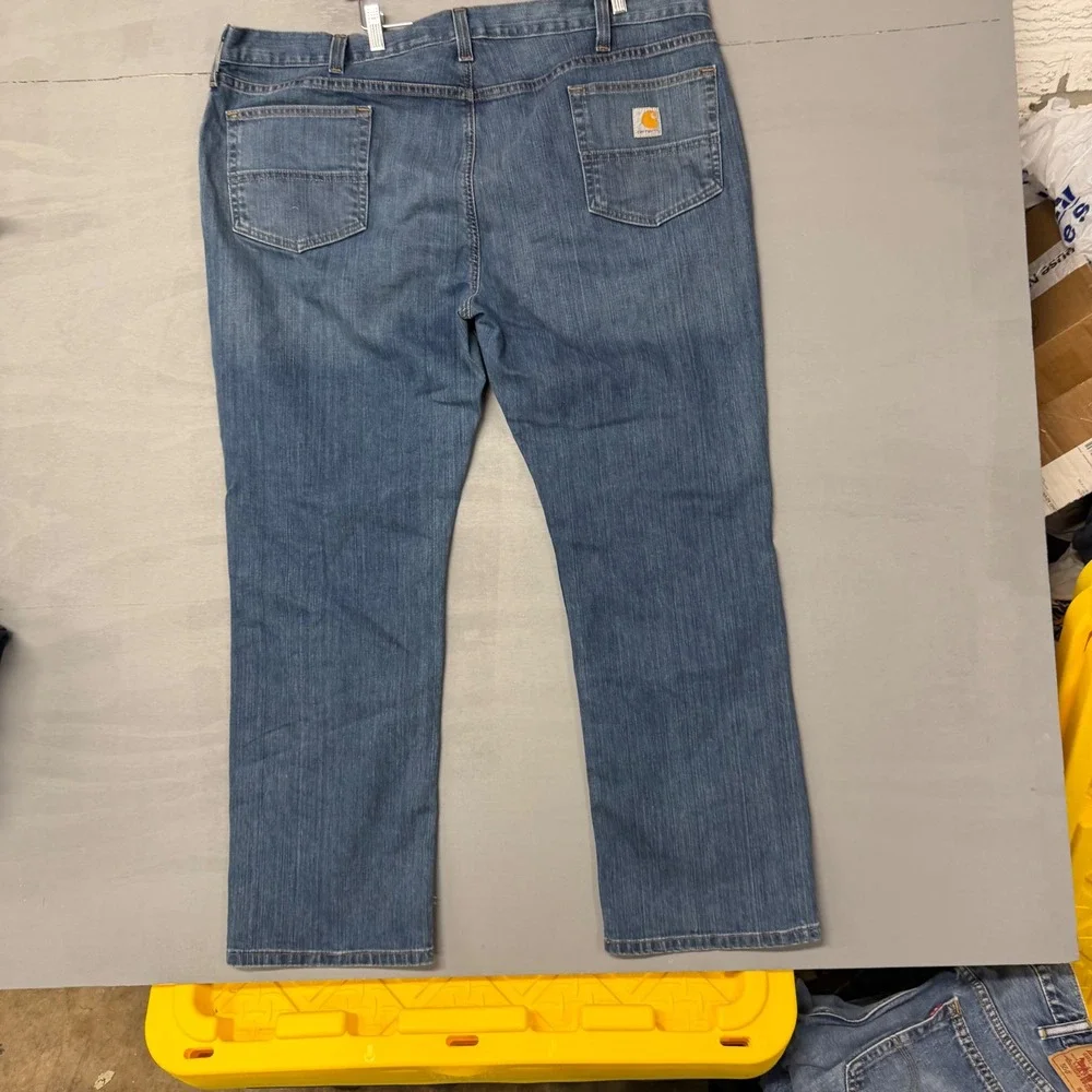 Carhartt Mens Relaxed Fit‎ Straight Leg Blue Denim Jeans 44x30 Medium Wash
